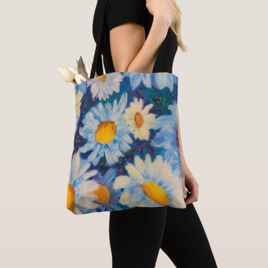 Alaskan Crazy Daisies Racerback Tanktop Tote Bag (Dichtbij)