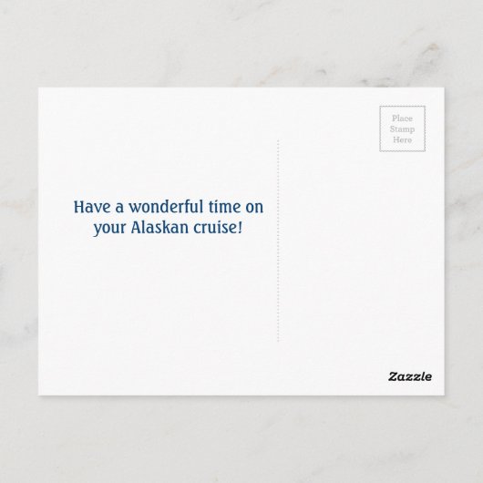 Alaskan Cruise Bon Voyage Post Card Briefkaart (Achterkant)