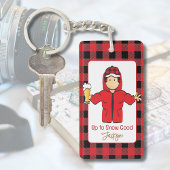 Alaskan Cruise Mannelijke Cartoon Funny Snow Gezeg Sleutelhanger