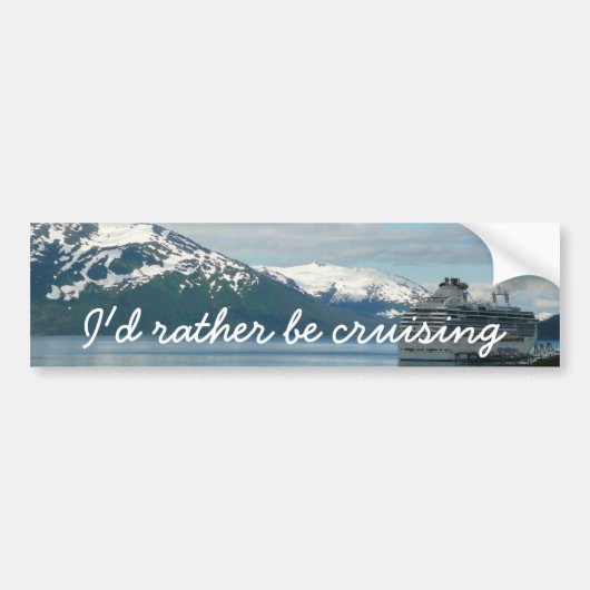 Alaskan Cruise Vacation Travel Photography Bumpersticker (Voorkant)