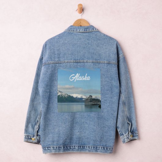 Alaskan Cruise Vacation Travel Photography Denim Jacket (Hangar)