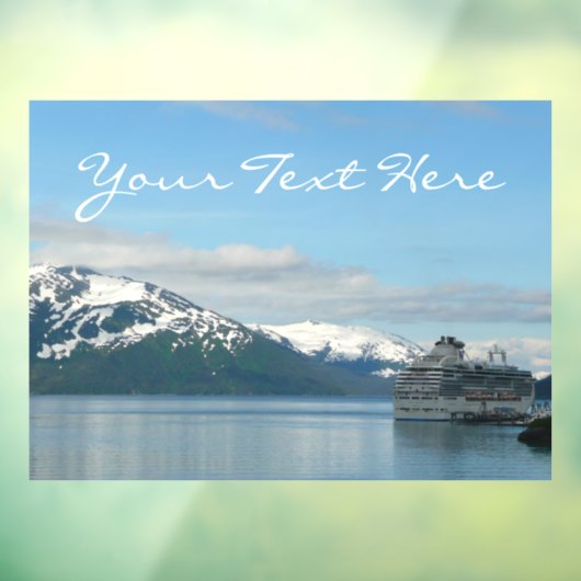 Alaskan Cruise Vacation Travel Photography Raamsticker (Vel 3)