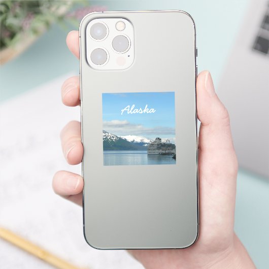 Alaskan Cruise Vacation Travel Photography Sticker (Telefoon)