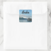 Alaskan Cruise Vacation Travel Photography Vierkante Sticker (Tas)