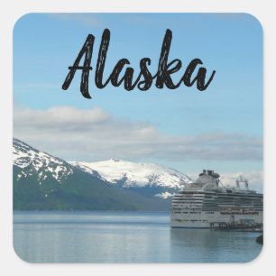 Alaskan Cruise Vacation Travel Photography Vierkante Sticker