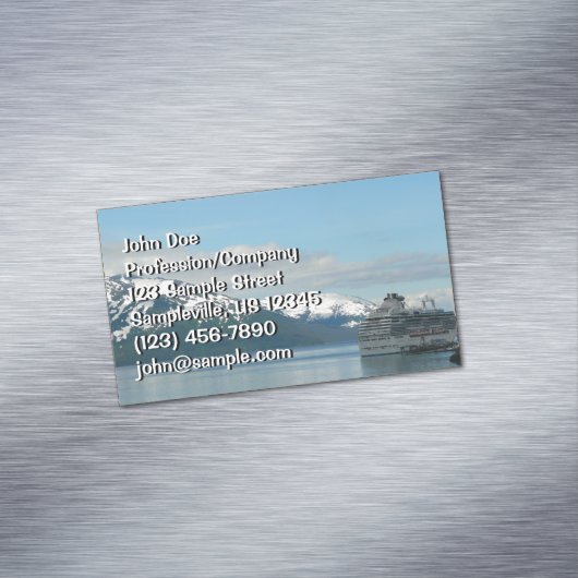 Alaskan Cruise Vacation Travel Photography Visitekaartje Magneet (Voorbeeld)