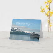 Alaskan Cruise Vacation Travel Thinking of You Kaart (Gele Bloem)