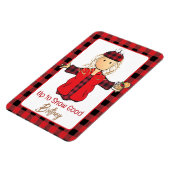 Alaskan Cruiseschip Door Funny Gezegde Wintersneeu Magneet (Linkerzijde)