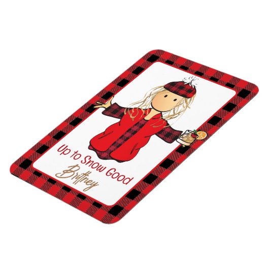 Alaskan Cruiseschip Door Funny Gezegde Wintersneeu Magneet (Linkerzijde)