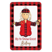 Alaskan Cruiseschip Door Funny Gezegde Wintersneeu Magneet (Verticaal)