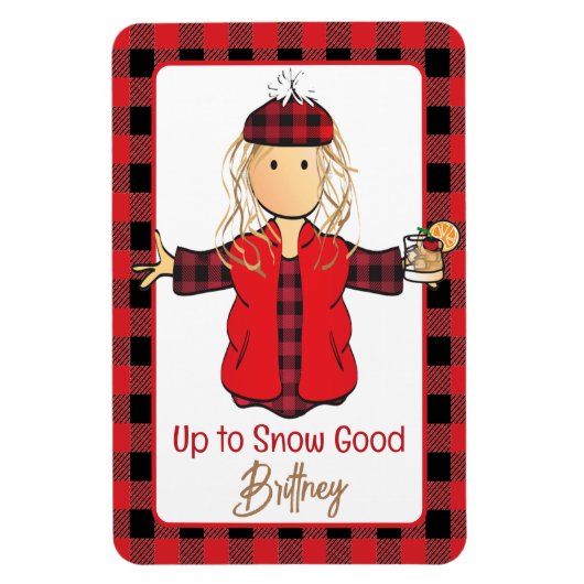 Alaskan Cruiseschip Door Funny Gezegde Wintersneeu Magneet (Verticaal)