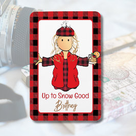 Alaskan Cruiseschip Door Funny Gezegde Wintersneeu Magneet