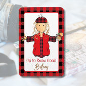 Alaskan Cruiseschip Door Funny Gezegde Wintersneeu Magneet