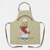 Alaskan Culinaire Artiesten Grizzly Beer Chef Apro Schort (Voorkant)