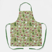 Alaskan Culinaire Kunstenaars Groene All-over Prin Schort (Voorkant)