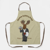 Alaskan Culinaire Kunstenaars Maitre d'Moose Apron Schort (Voorkant)