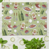 Alaskan Culinal Grizzly Green Kitchen Towels Theedoek (Gevouwen)