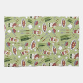 Alaskan Culinal Grizzly Green Kitchen Towels Theedoek (Horizontaal)