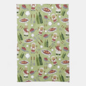 Alaskan Culinal Grizzly Green Kitchen Towels Theedoek (Verticaal)