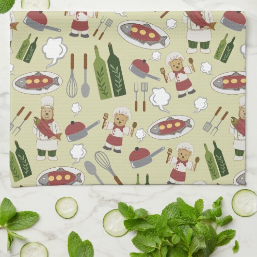 Alaskan Culinal Grizzly Honey Kitchen Towels Theedoek (Gevouwen)