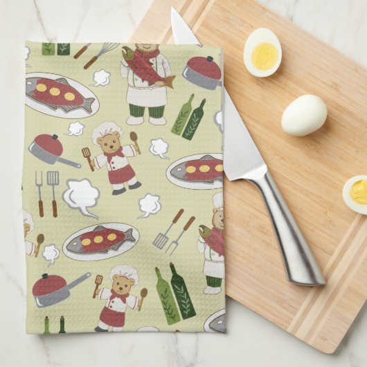 Alaskan Culinal Grizzly Honey Kitchen Towels Theedoek (Quarter Fold)