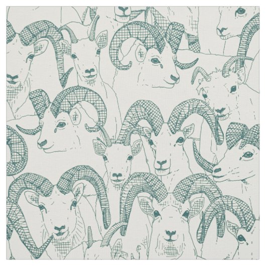 Alaskan Dall schaap jade parel Stof (Swatch)