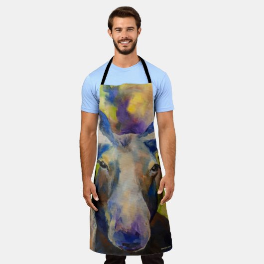 Alaskan de heer Moosey Moose BBQ Apron Schort (Gedragen)
