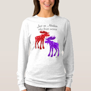 Alaskan die van Moose II houdt - Lange T-shirt