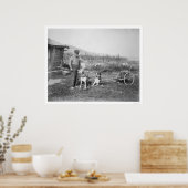 Alaskan Dog Cart Transport 1916 Poster (Keuken)