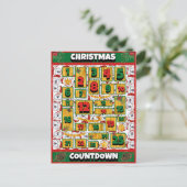 Alaskan Dog Countdown Kerst Adventkalender Feestdagenkaart (Staand voorkant)