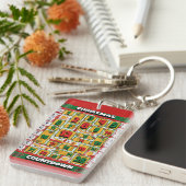 Alaskan Dog Countdown Kerst Adventkalender Sleutelhanger (Voorkant Rechts)