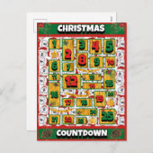 Alaskan Dog Counting Kerstmis Advent Calendar Feestdagenkaart (Voorkant / Achterkant)