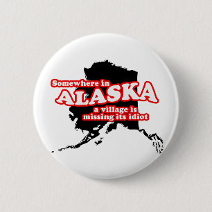Alaskan, dorpsidioot ronde button 5,7 cm