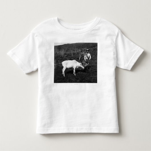 Alaskan Eskimo en gevangengenomen rendier Kinder Shirts (Voorkant)