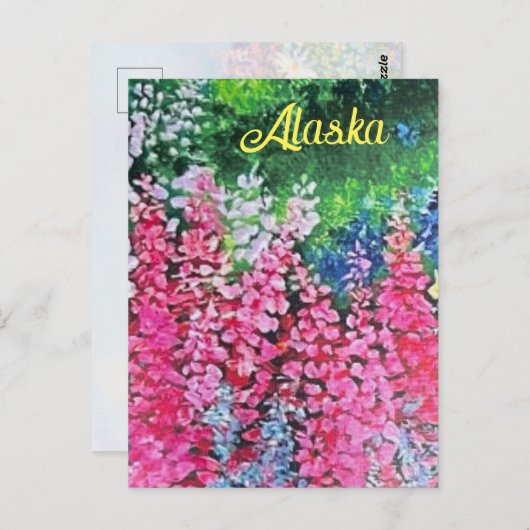 Alaskan Fireweed Briefkaart (Voorkant / Achterkant)