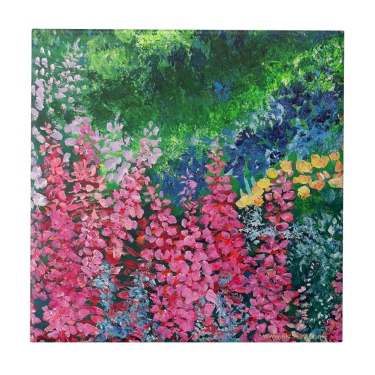 Alaskan Fireweed Ceramic Tile Tegeltje (Voorkant)