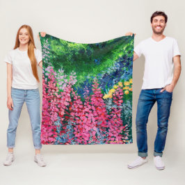 Alaskan Fireweed Fleece Blanket Deken