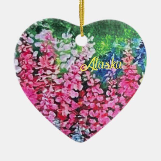 Alaskan Fireweed keramisch ornament (Voorkant)