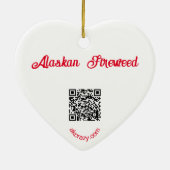 Alaskan Fireweed keramisch ornament (Achterkant)