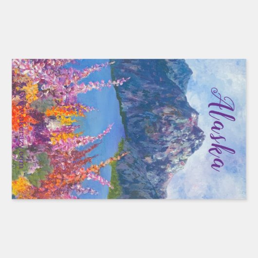 Alaskan Fireweed Mountain Sticker (Voorkant)