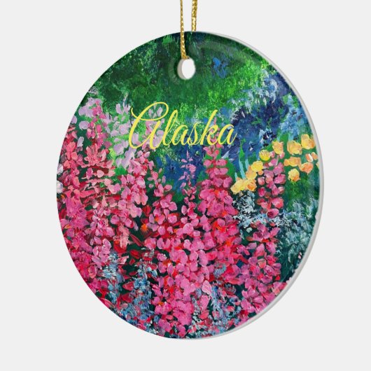Alaskan Fireweed Ornament_ALASKA eCeramic Ornament (Links)