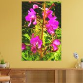 Alaskan Fireweed Pink Wildflower Abstract Canvas Afdruk (Insitu (Woonkamer))