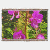 Alaskan Fireweed Pink Wildflower Abstract Deken (Voorkant)
