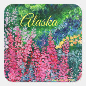Alaskan Fireweed Square Sticker (Voorkant)