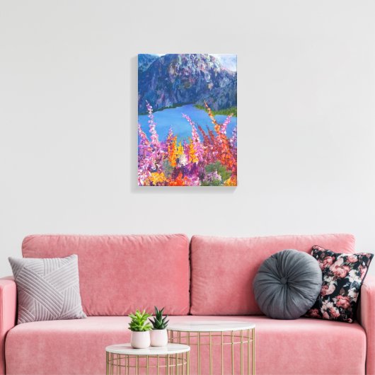 Alaskan Fireweed Stretched Canvas afdrukken (Insitu (Woonkamer))