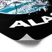 Alaskan Fish Alaska's Wilde zalm Souvenir Vist Poster (Hoek)