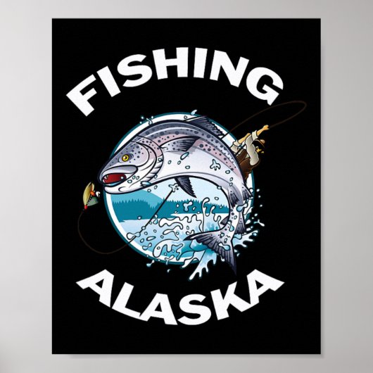 Alaskan Fish Alaska's Wilde zalm Souvenir Vist Poster (Voorkant)