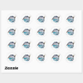 Alaskan Fish Alaska's Wilde zalm Souvenir Vist Ronde Sticker (Vel)