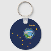 Alaskan Flag & Alaska vakantie, patriotten/sport Sleutelhanger (Voorkant)