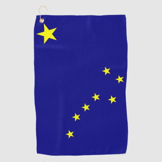 Alaskan Flag Golf Towel Golfhanddoek (Voorkant)